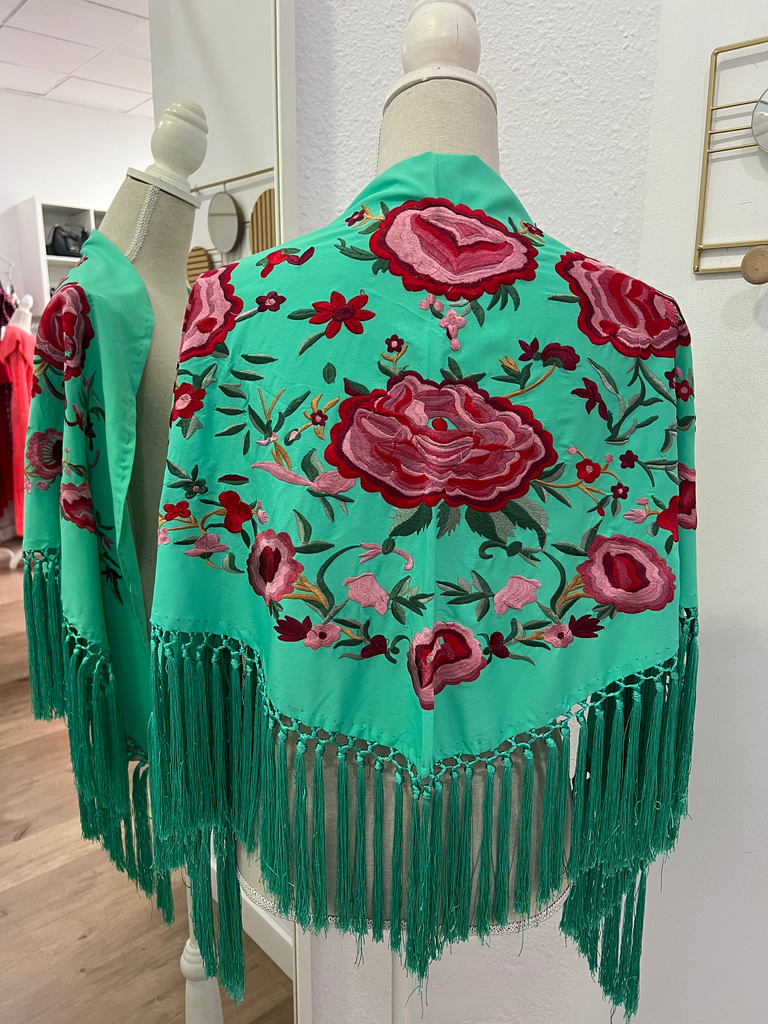 MANTÓN MANZANILLA VERDE MENTA