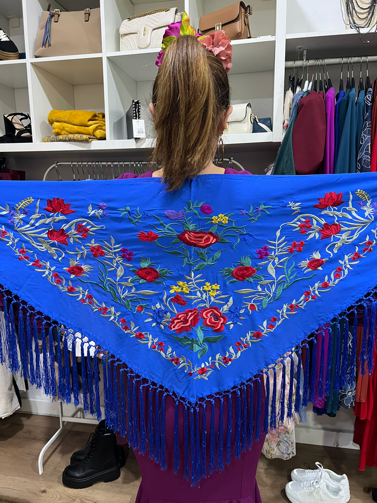MANTÓN AZAHAR AZUL KLEIN