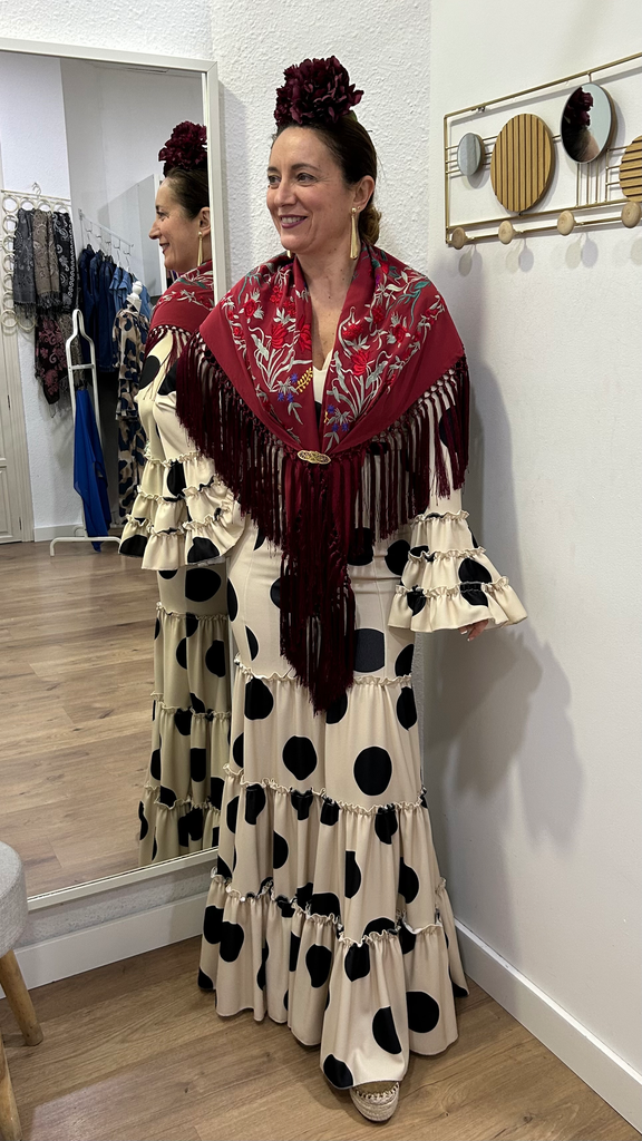 TRAJE FLAMENCA ESPERANZA BEIGE