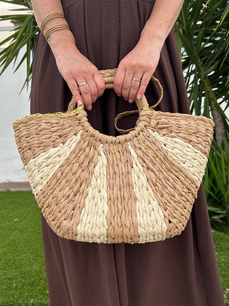 BOLSO RAFIA BICOLOR