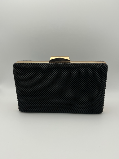 BOLSO CLUTCH PERLAS NEGRAS