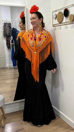 TRAJE FLAMENCA MAESTRANZA NEGRO