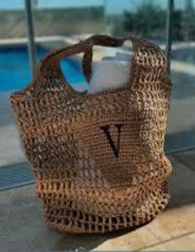 BOLSO RAFIA INICIALES
