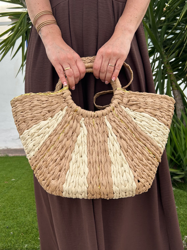 BOLSO RAFIA BICOLOR