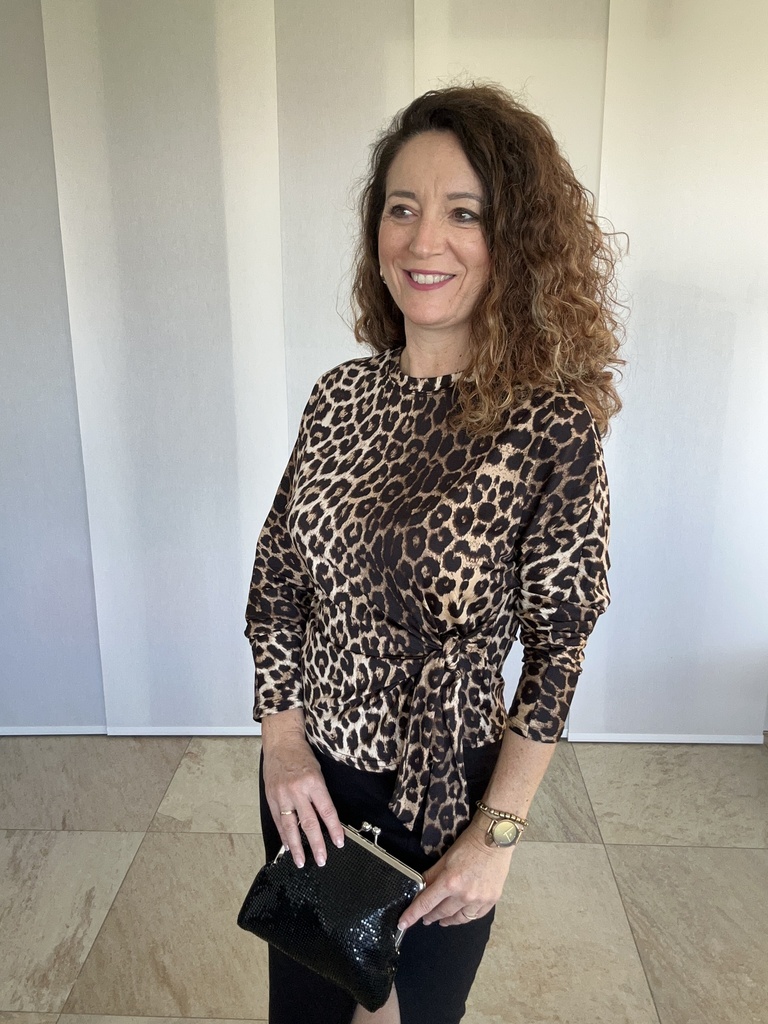 TOP LEOPARDO NUDO