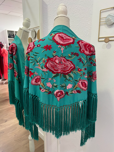 MANTÓN MANZANILLA AGUAMARINA